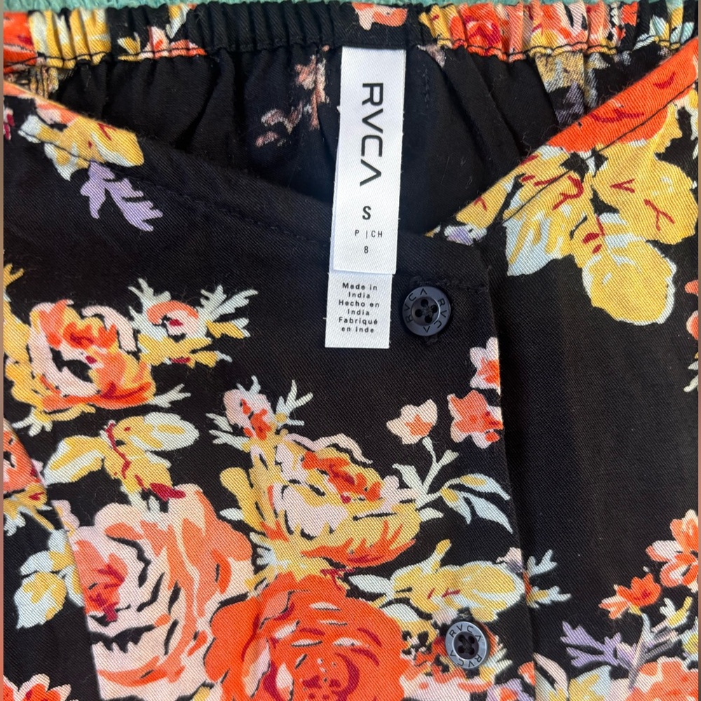 RVCA Floral Square-Neck Long Sleeve Mini Dress - Picture 3 of 5